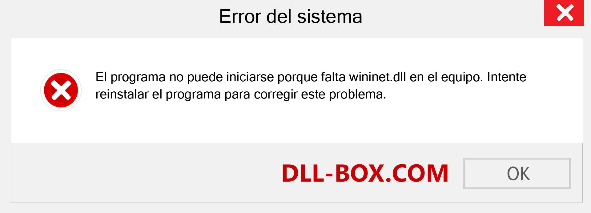 ¿Falta el archivo wininet.dll ?. Descargar para Windows 7, 8, 10 - Corregir wininet dll Missing Error en Windows, fotos, imágenes